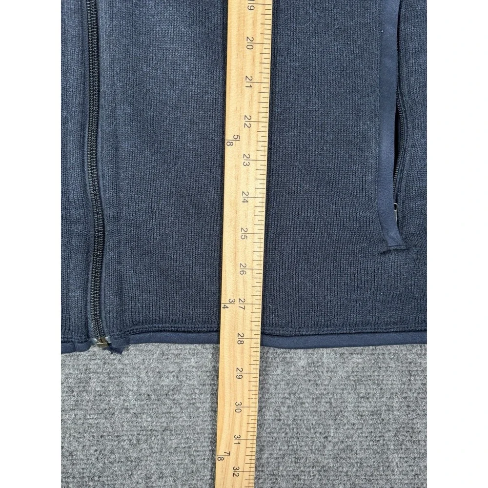 Patagonia Better Sweater Vest Mens Large Blue Full Zip With Embroidery Logo